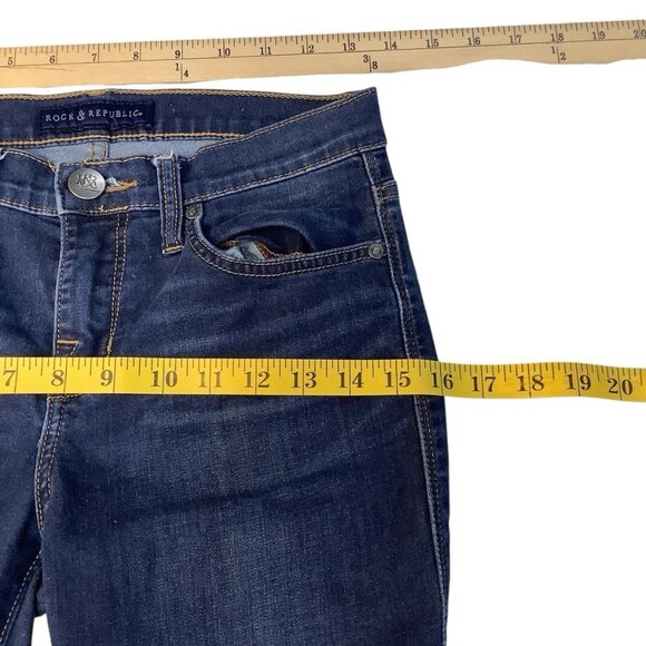 Rock & Republic Kasandra Bootcut Low Rise Blue Jeans Women's Size 4M - Picture 5 of 10